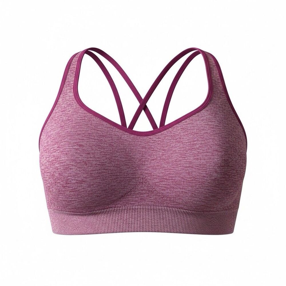 PINK Active Seamless Lightly Lined Sports Bra Small S Berry NW